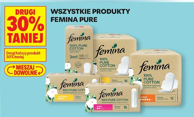 Wszystkie produkty Femina Pure promocja w Biedronka