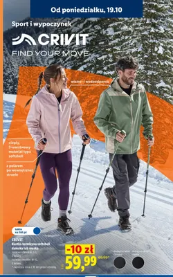Kurtka termiczna softshell damska Crivit promocja w Lidl