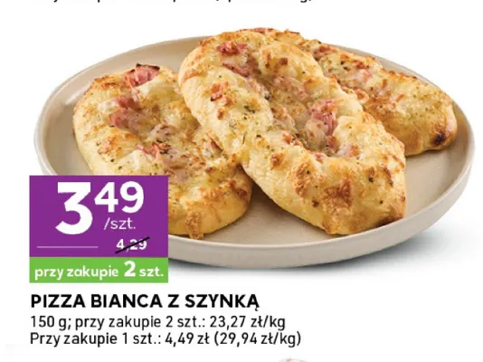 Pizza bianca z szynką promocja w Stokrotka