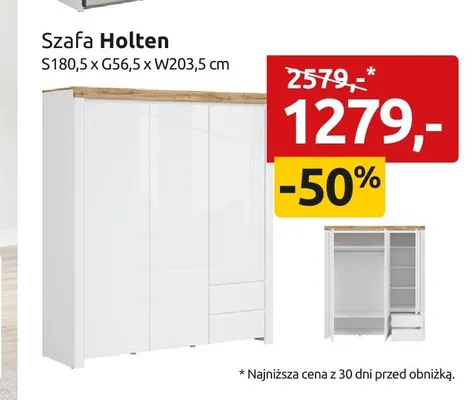 Szafa Holten promocja w Black Red White