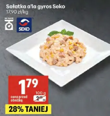 Sałatka a'la gyros promocja w Delikatesy Centrum