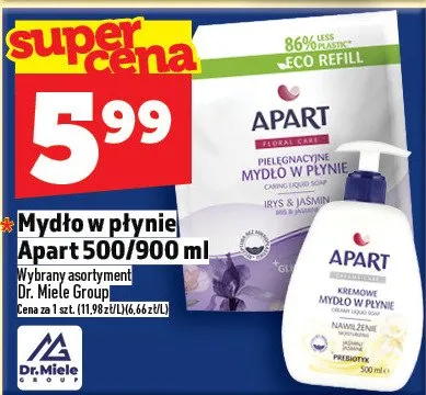 Mydło w płynie Apart 500/900ml promocja w TOPAZ
