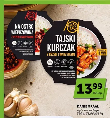Danie Graal Meal Box Tajski Kurczak z ryżem i warzywami promocja w Euro Sklep