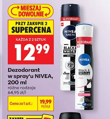 Dezodorant w spray'u NIVEA promocja w Biedronka