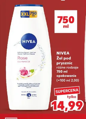 Żel pod prysznic Nivea Rose & Almond Oil promocja w Kaufland