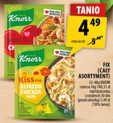 Fix Alfredo, Chicken, Chasseur promocja w Arhelan