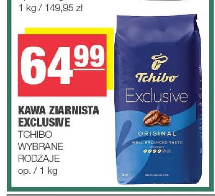 Kawa ziarnista Tchibo Exclusive promocja w SPAR