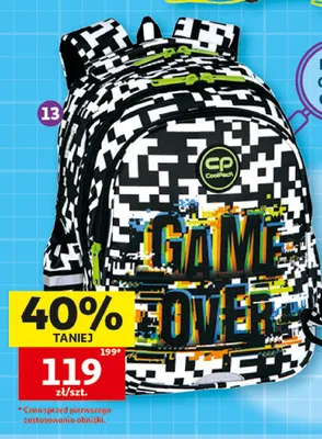 Plecak szkolny Jerry 3-komorowy CoolPack Game Over promocja w Auchan