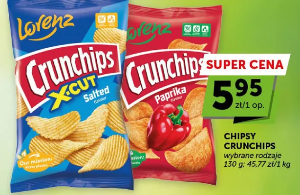 Chipsy Crunchips wybrane rodzaje promocja w ABC