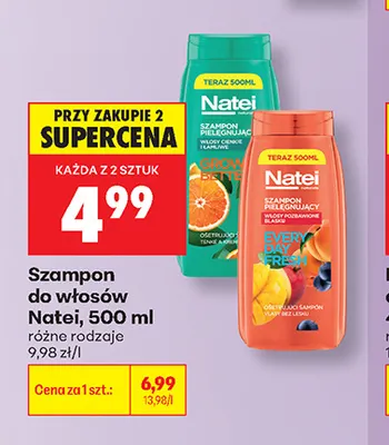 Szampon do włosów Natei Grow & Better promocja w Biedronka