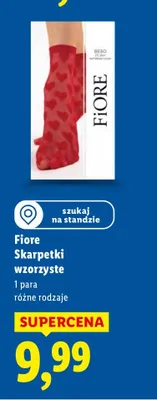 Skarpetki wzorzyste Fiore różne rodzaje promocja w Lidl