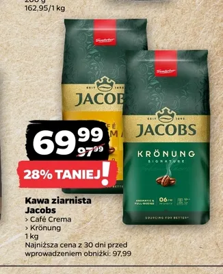 Kawa ziarnista Jacobs Krönung promocja w Netto