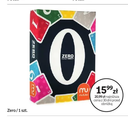 Gra karciana Zero promocja w Empik