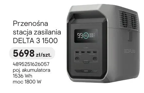 Przenośna stacja zasilania DELTA 3 1500 promocja w Castorama