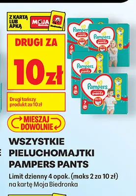Pieluchomajtki Pampers Pants promocja w Biedronka