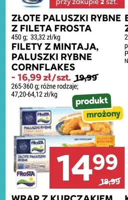 Złote paluszki rybne z fileta Frosta promocja w Stokrotka