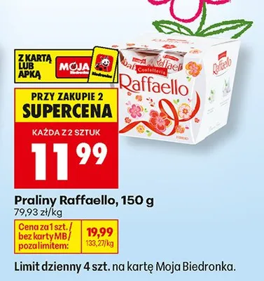 Praliny Raffaello promocja w Biedronka
