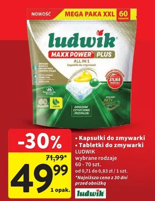 Tabletki do zmywarki Ludwik promocja w Intermarche