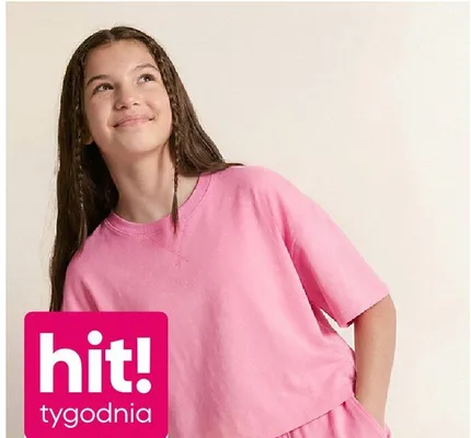 Koszulka dziewczęca z wysoką zawartością bawełny promocja w Pepco