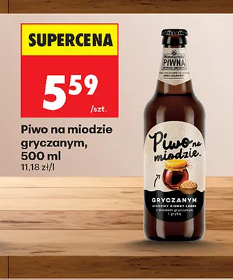 Piwo na miodzie gryczanym Manufaktura Piwna promocja w Biedronka