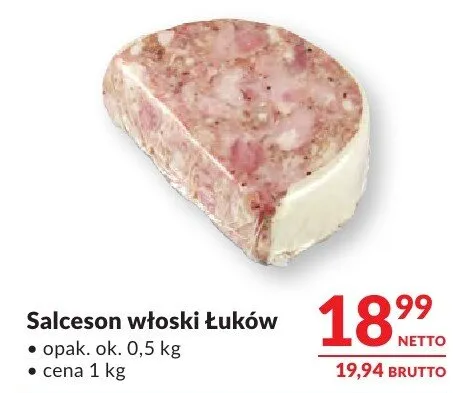Salceson włoski Łuków promocja w Makro