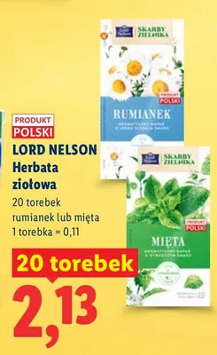 Herbata ziołowa mięta promocja w Lidl