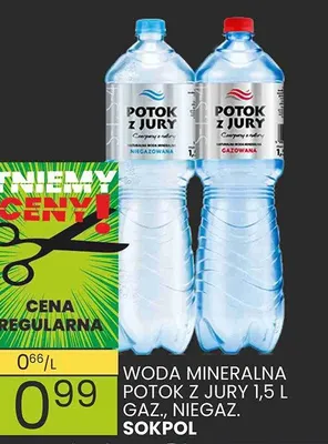 Woda mineralna niegazowana Potok z Jury promocja w Wafelek
