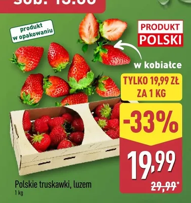 Truskawki polskie luzem promocja w Aldi