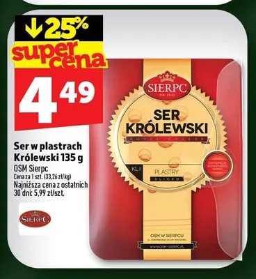 Ser w plastrach Królewski Sierpc promocja w TOPAZ