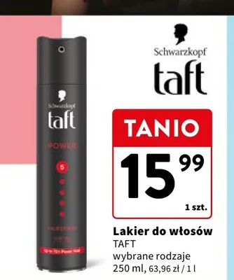 Lakier do włosów TAFT promocja w Intermarche