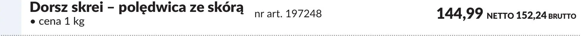 Dorsz skrei - połędwica ze skórą promocja w Makro