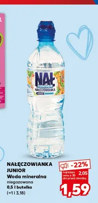 Woda mineralna niegazowana Nałęczowianka Junior promocja w Kaufland
