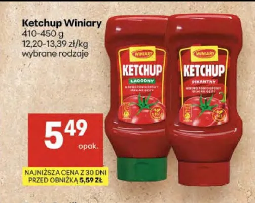 Ketchup Winiary Pikantny 410-450g promocja w Delikatesy Centrum