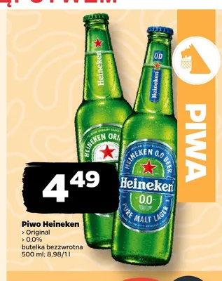 Piwo Heineken Original promocja w Netto