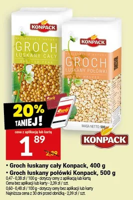 Groch łuskany cały Konpack promocja w Twój Market