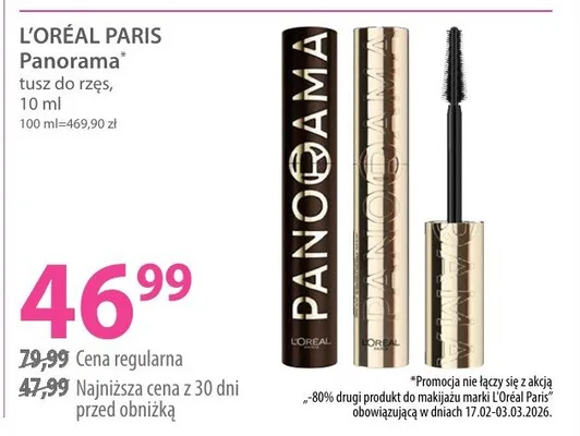 Tusz do rzęs Panorama promocja w Hebe