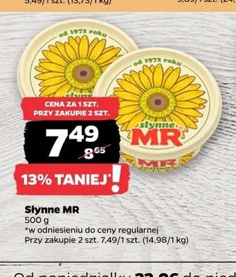 Margaryna Słynne MR promocja w Netto