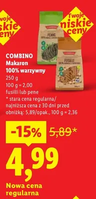 Makaron 100% razowyrny fusilli lub pene promocja w Lidl