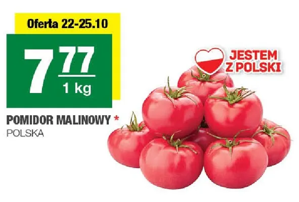 Pomidory malinowe polskie promocja w SPAR