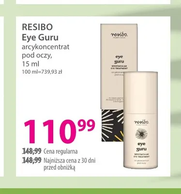 Eye Guru arcykoncentrat pod oczy Resibo promocja w Hebe