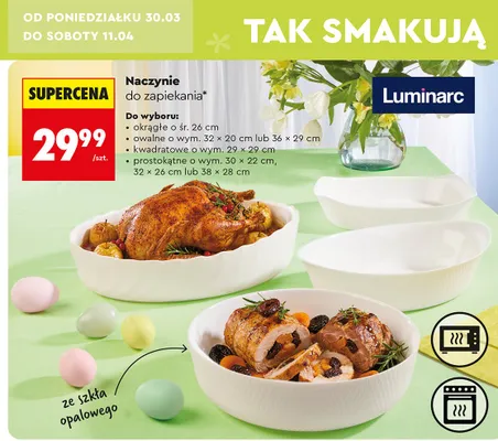 Naczynie do zapiekania kwadratowe 29 × 29 cm promocja w Biedronka