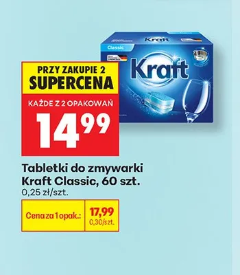 Tabletki do zmywarki Kraft Classic promocja w Biedronka