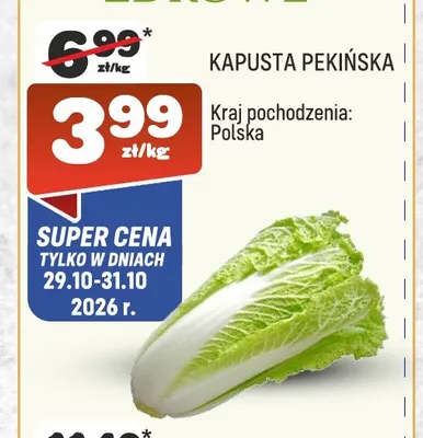 Kapusta pekińska polska promocja w Społem Praga