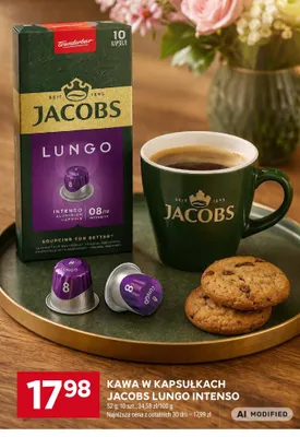 Kawa w kapsułkach Jacobs Lungo Intenso promocja w Stokrotka