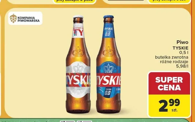 Piwo Tyskie Gronie promocja w Carrefour Market