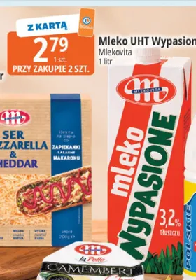 Mleko UHT Wypasione 3,2% Mlekovita promocja w Leclerc