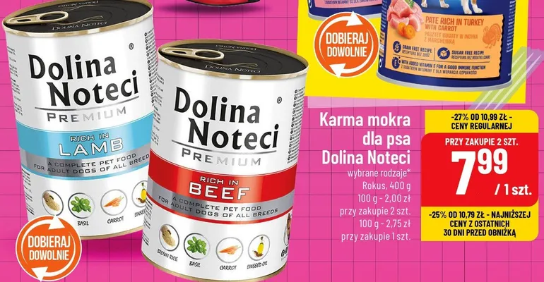 Karma mokra dla psa wybrane rodzaje Dolina Noteci promocja w POLOmarket
