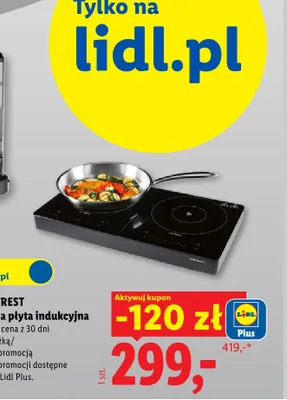 Podwójna płyta indukcyjna Silvercrest promocja w Lidl
