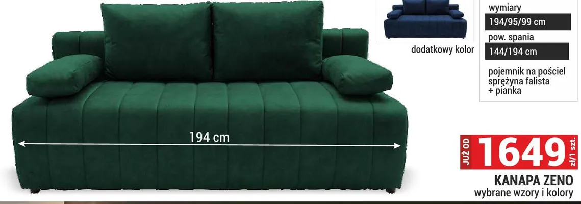 Kanapa Zeno promocja w Merkury Market