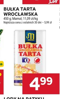Bułka tarta wrocławska Mamut promocja w Stokrotka